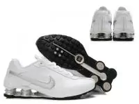 chaussures sport nike shox promos r4 m301 blanc-argent taille 41-46